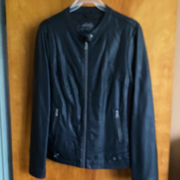 Jackets & Blazers - Elegant Black Leather Jacket for Women.  FAUX LEATHER